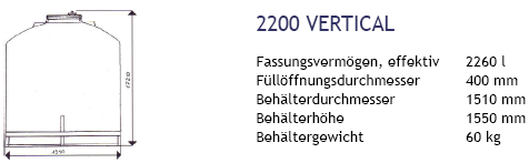 vertical 2200 l
